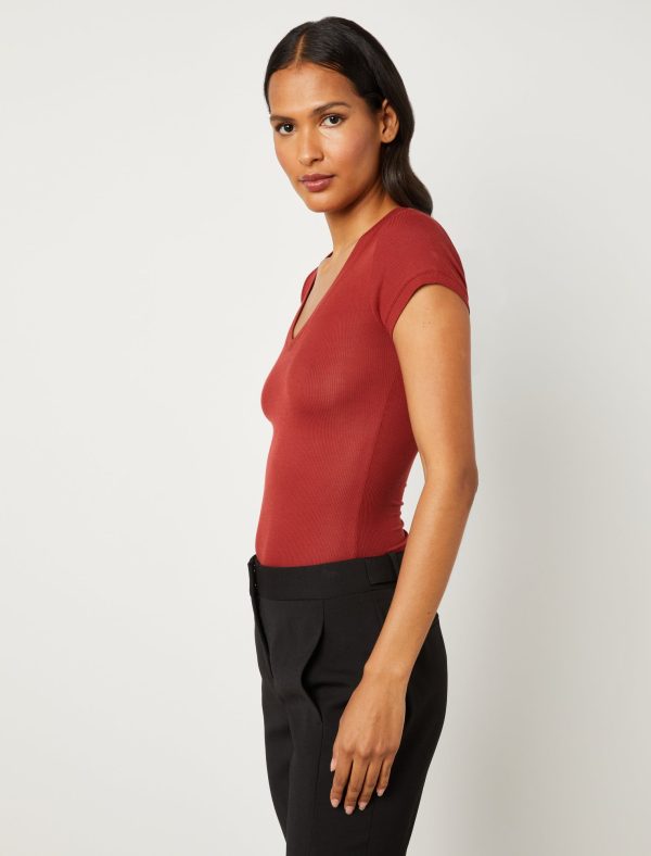 Bcbg Liana Short Sleeve V-Neck Tee - Image 4