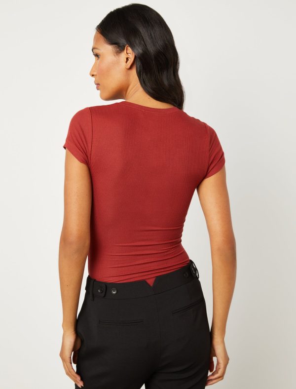 Bcbg Liana Short Sleeve V-Neck Tee - Image 5