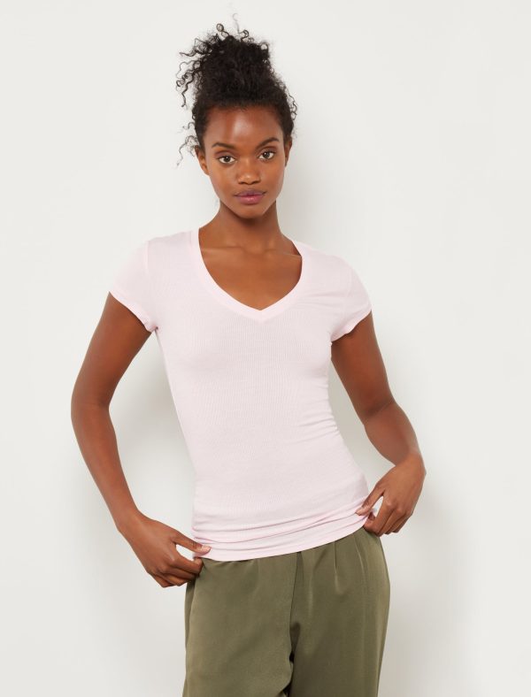 Bcbg Liana Short Sleeve V-Neck Tee - Image 18