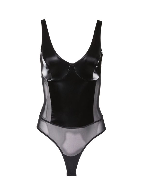 Bcbg Liquid Faux Leather Bodysuit - Image 11