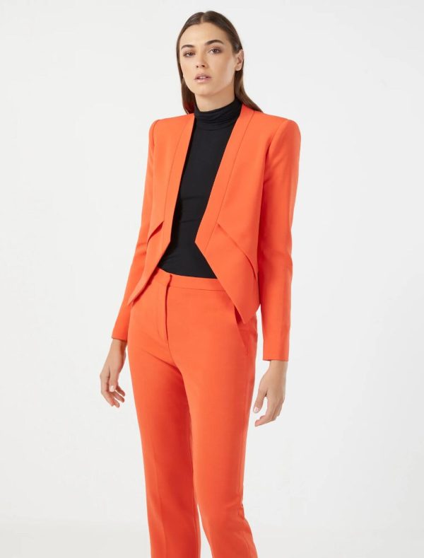 BCBG LLOYD EASY LAYERED JACKET - CHERRY TOMATO - Image 2