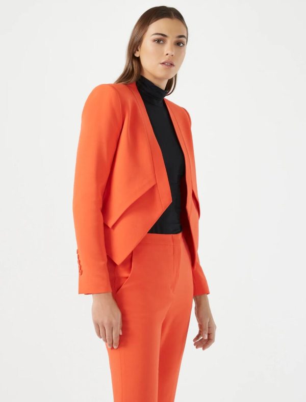 BCBG LLOYD EASY LAYERED JACKET - CHERRY TOMATO - Image 3