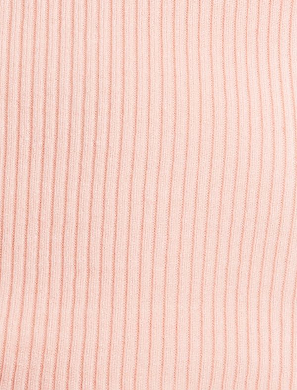 BCBG LONG SLEEVE CUTOUT RIBBED SWEATER - PEACH FIZZ - Image 5