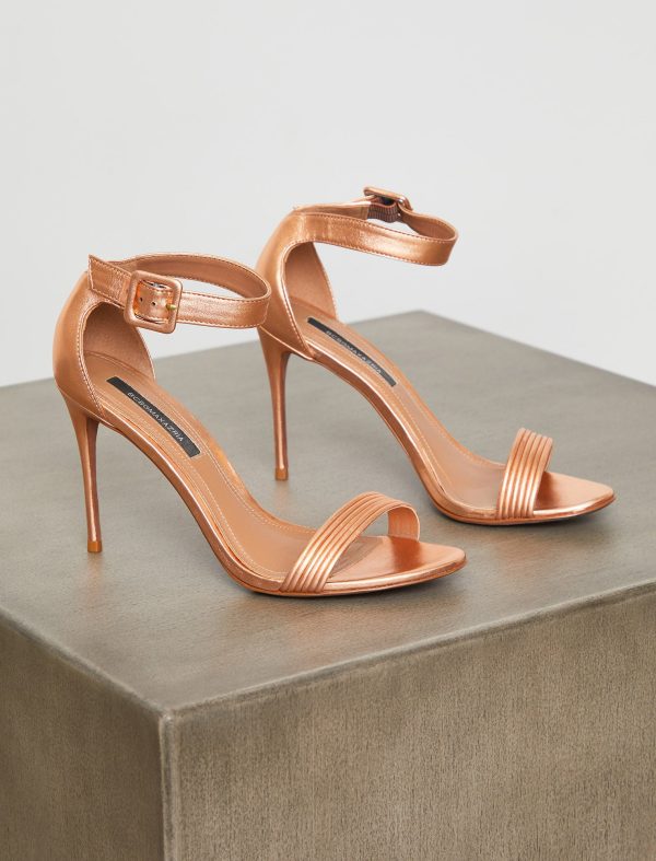 Bcbg Lucy Metallic Sandal Heel